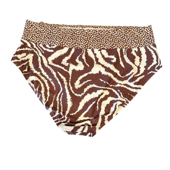 La Blanca Brown and Cream Zebra Print Swim Bottom retail $73 - Picture 4 of 6